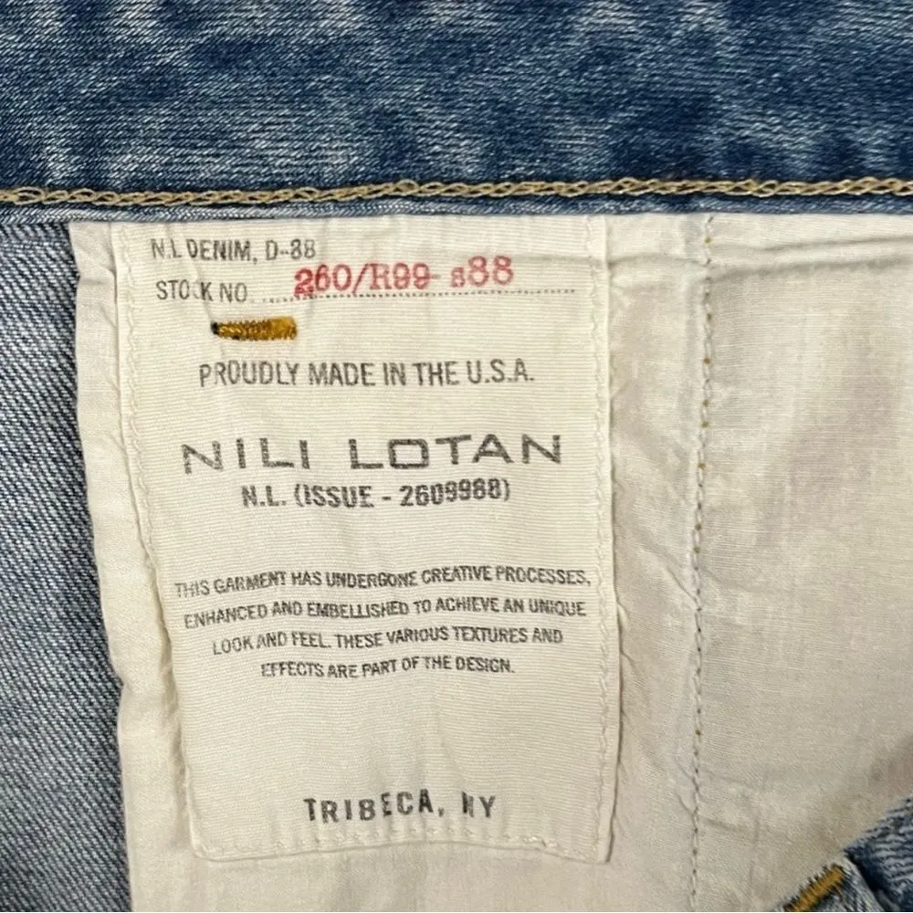 Nili Lotan tel aviv slight drop narrow leg jeans size 26 Blue - Image 13