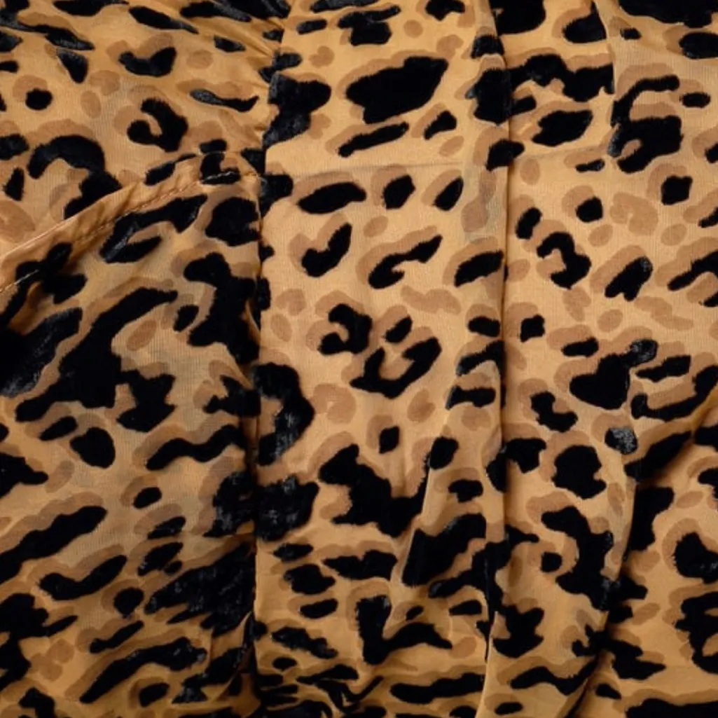ASTR the Label Nikita Burnout Leopard Print‎ Long Sleeve Ruched Mini Dress Small - Image 7