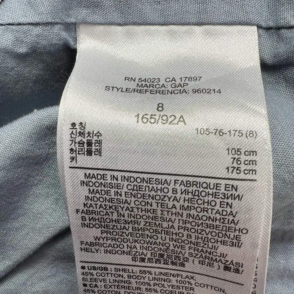 Gap  Linen Cotton Blend‎ Preppy Blazer - Image 9