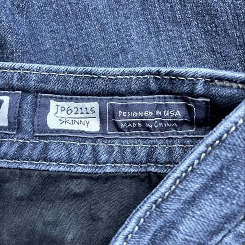 Miss Me Jeans Skinny Embroidered Rhinestone Bling Medium Wash Size 27 JP6211S - Image 11