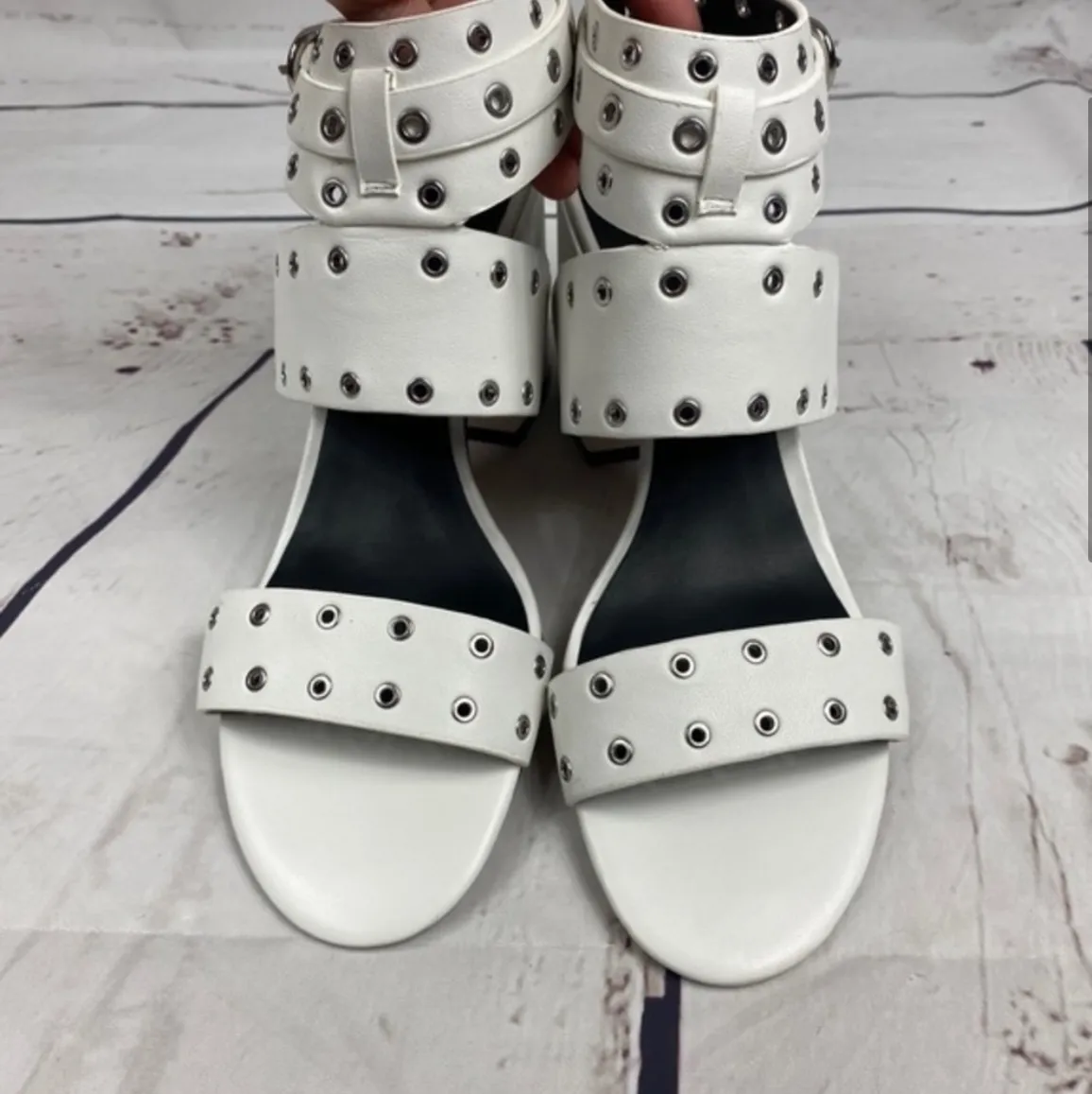 Rebecca Minkoff White Block Heels‎ - Image 3