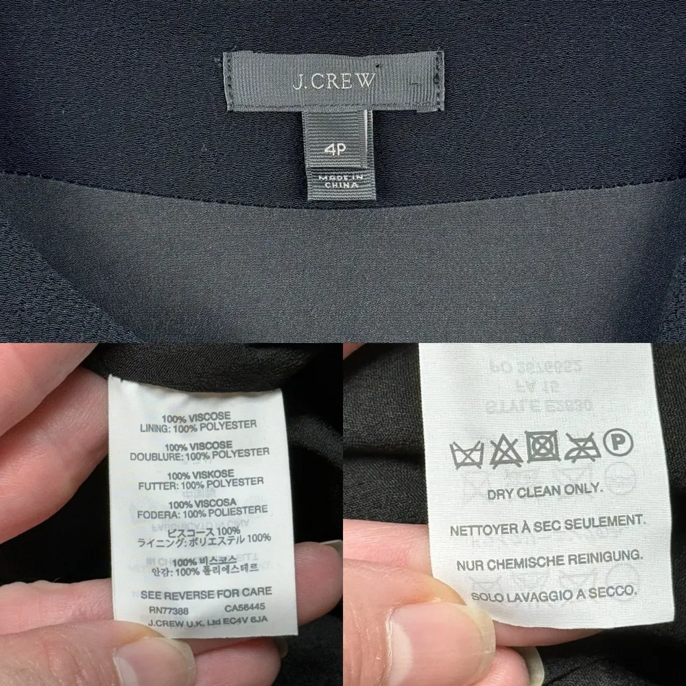 J. Crew Asymmetrical Zip Jumpsuit Black Jogger Ankle Elastic Waist Sleeveless 4P - Image 15