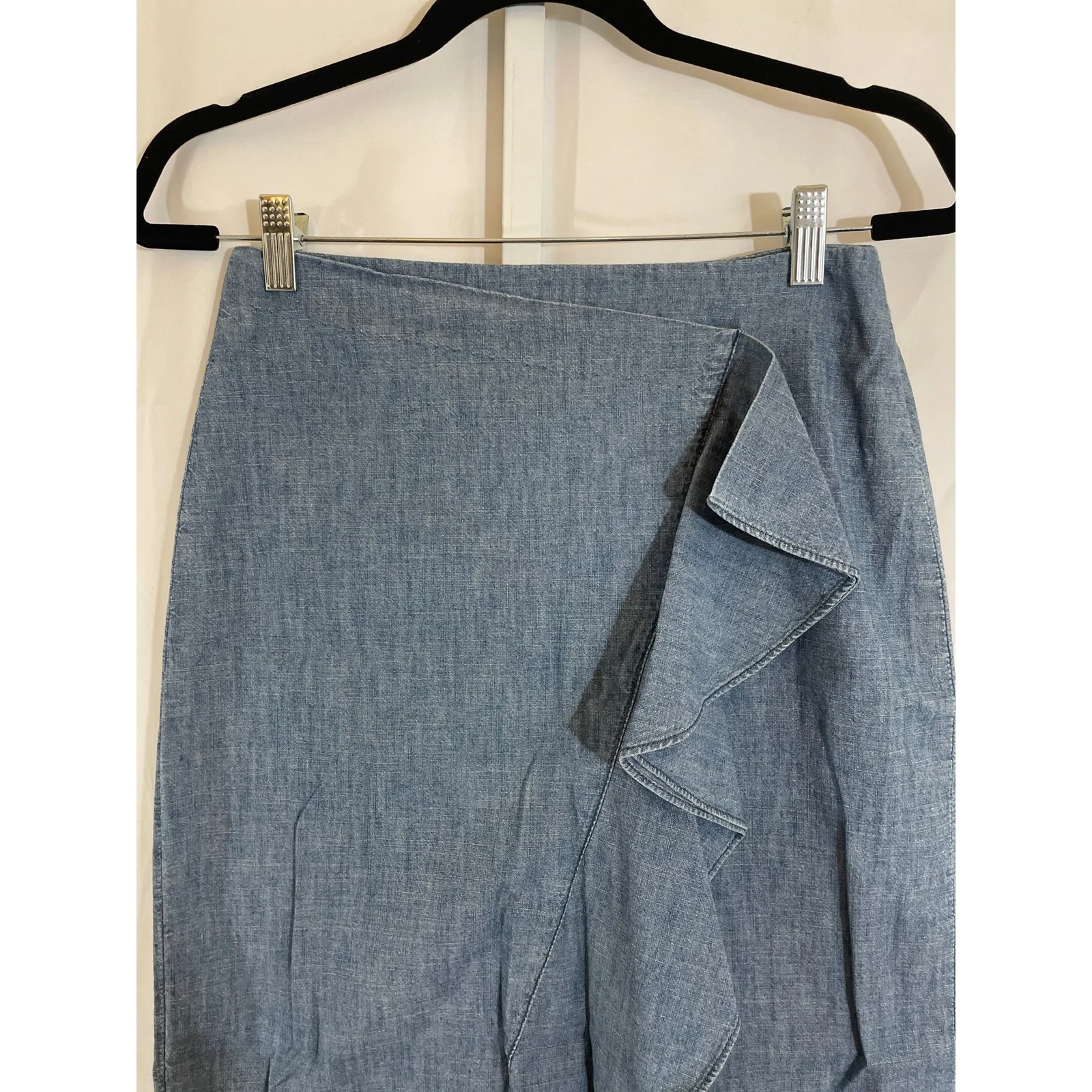 J. Crew Chambray Skirt - Womens Size 2 - Blue - Image 2