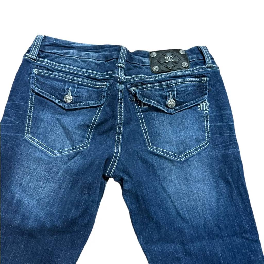 💙Miss Me Y2K Wide Leg Low-rise Jeans Size 31 Vintage 2000s Streetwear Denim - Image 11