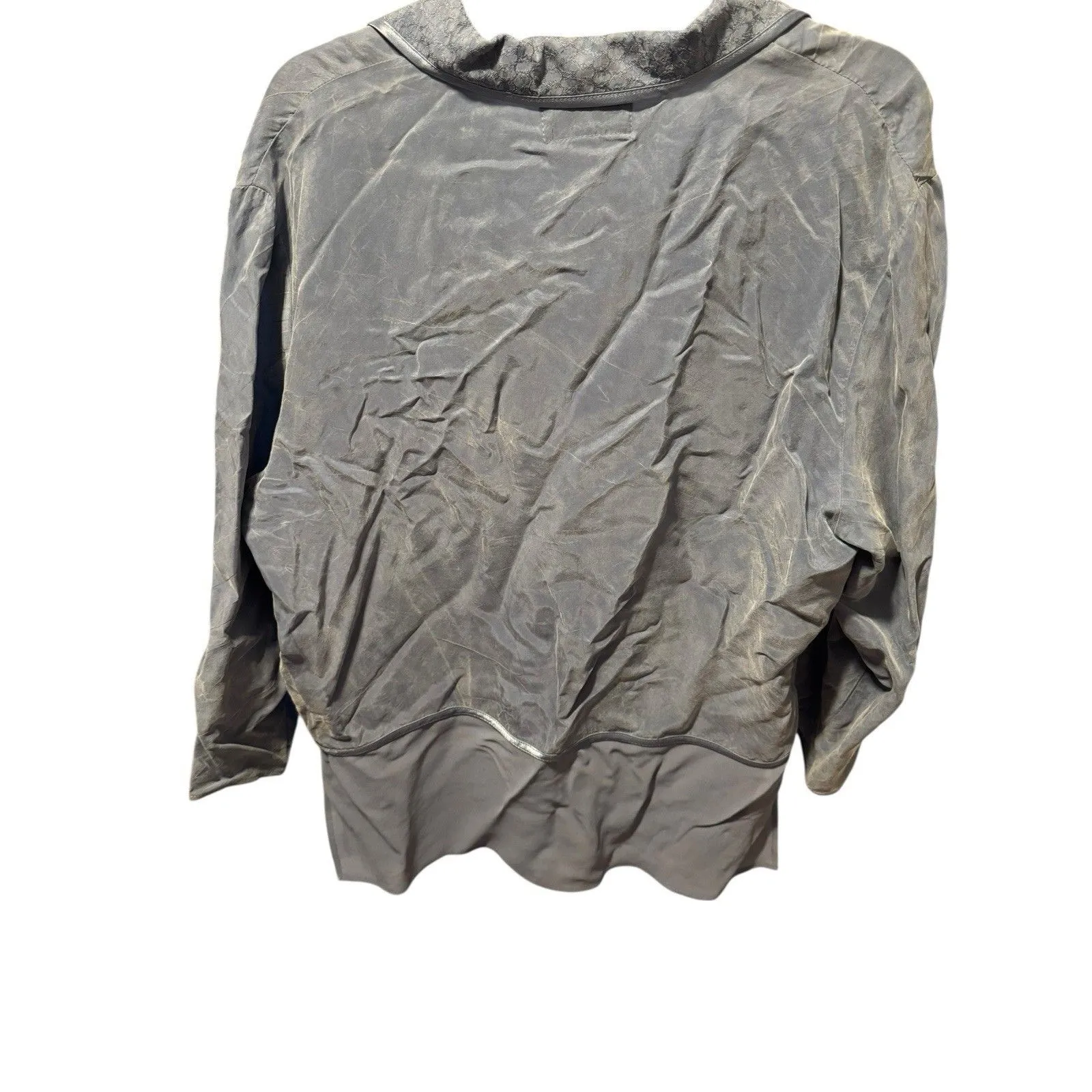 Vtg Earth Song Dress Set Women’s 14 Silky Bemberg Smock Dress And Button Jacket Blue - Image 5