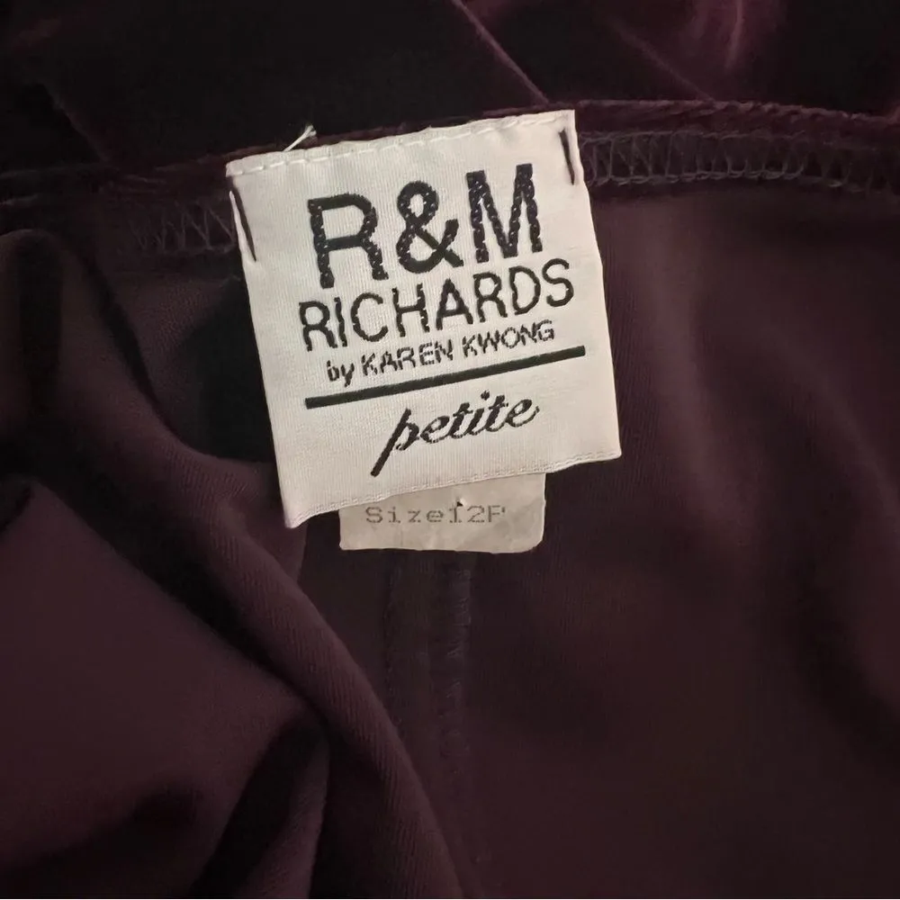 R & M Richards Velvet Sleeveless Dress Size 12 petite - Image 8