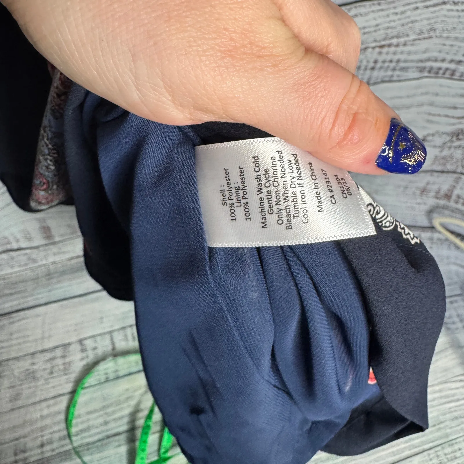 Talbots Dress Blue Red Paisley Scarf Print Shift Sleeveless LP - Image 3