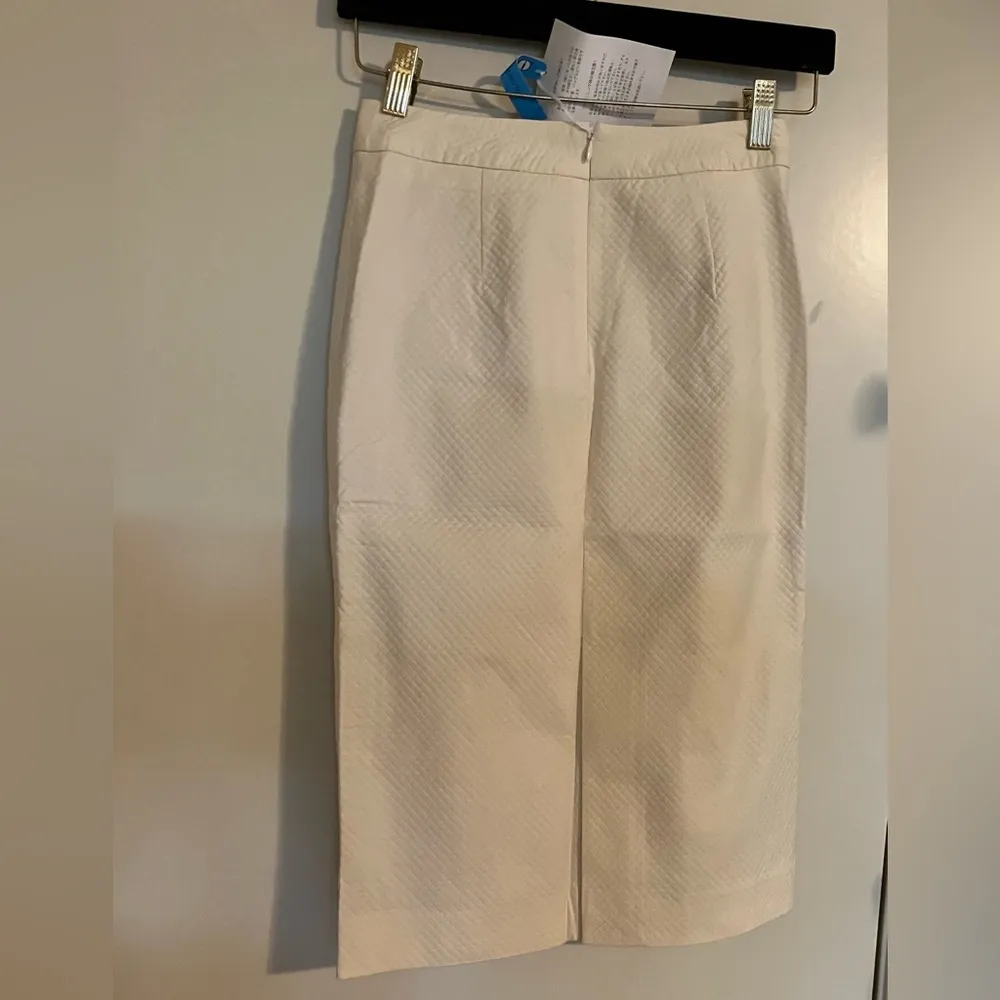 L.O.D style Women's Quilted Stripes Pencil Skirt Cream Color Really Good Quality - Image 3