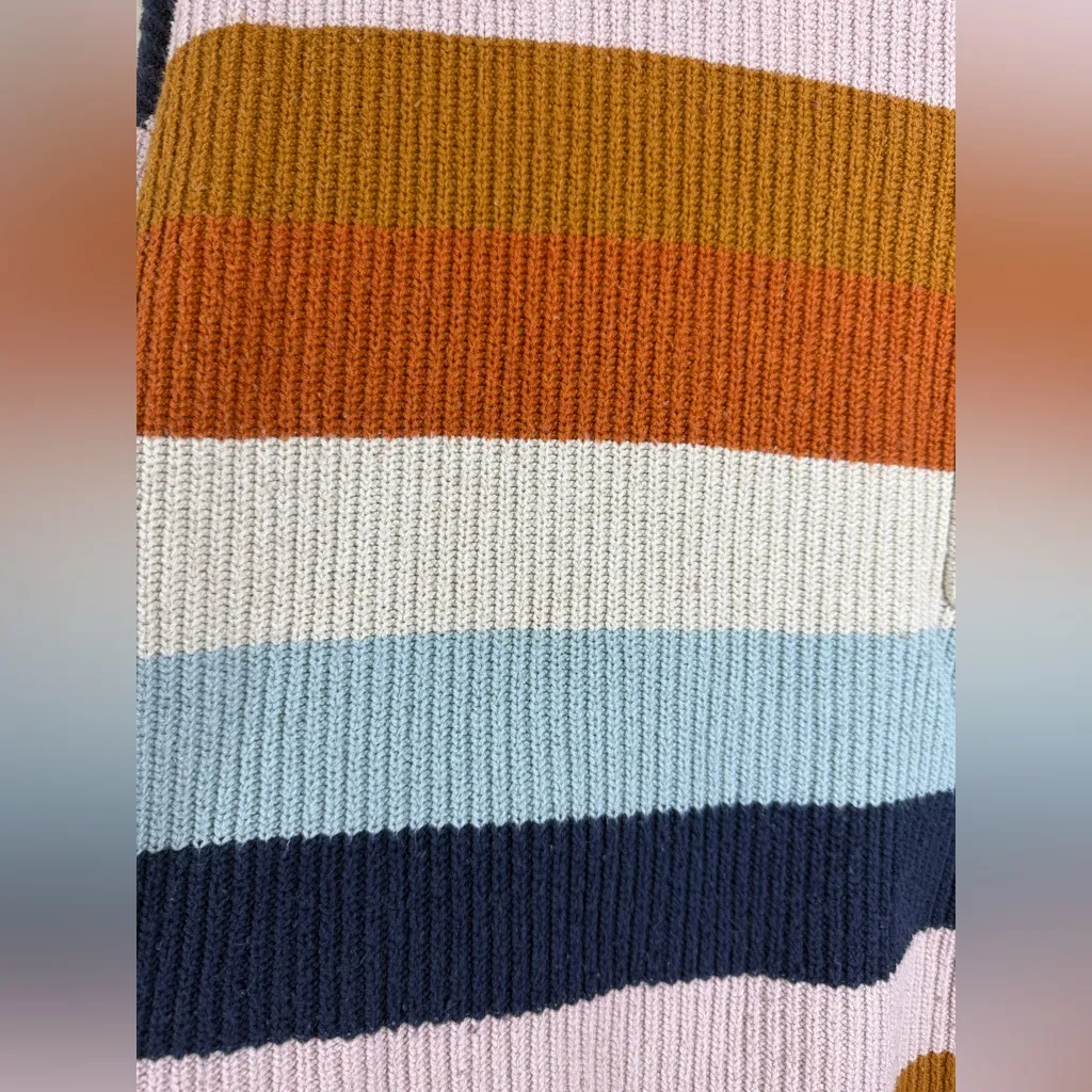 Madewell Thompson Rainbow Stripe Pocket Pullover Sweater Style AA783 sz M - Image 6