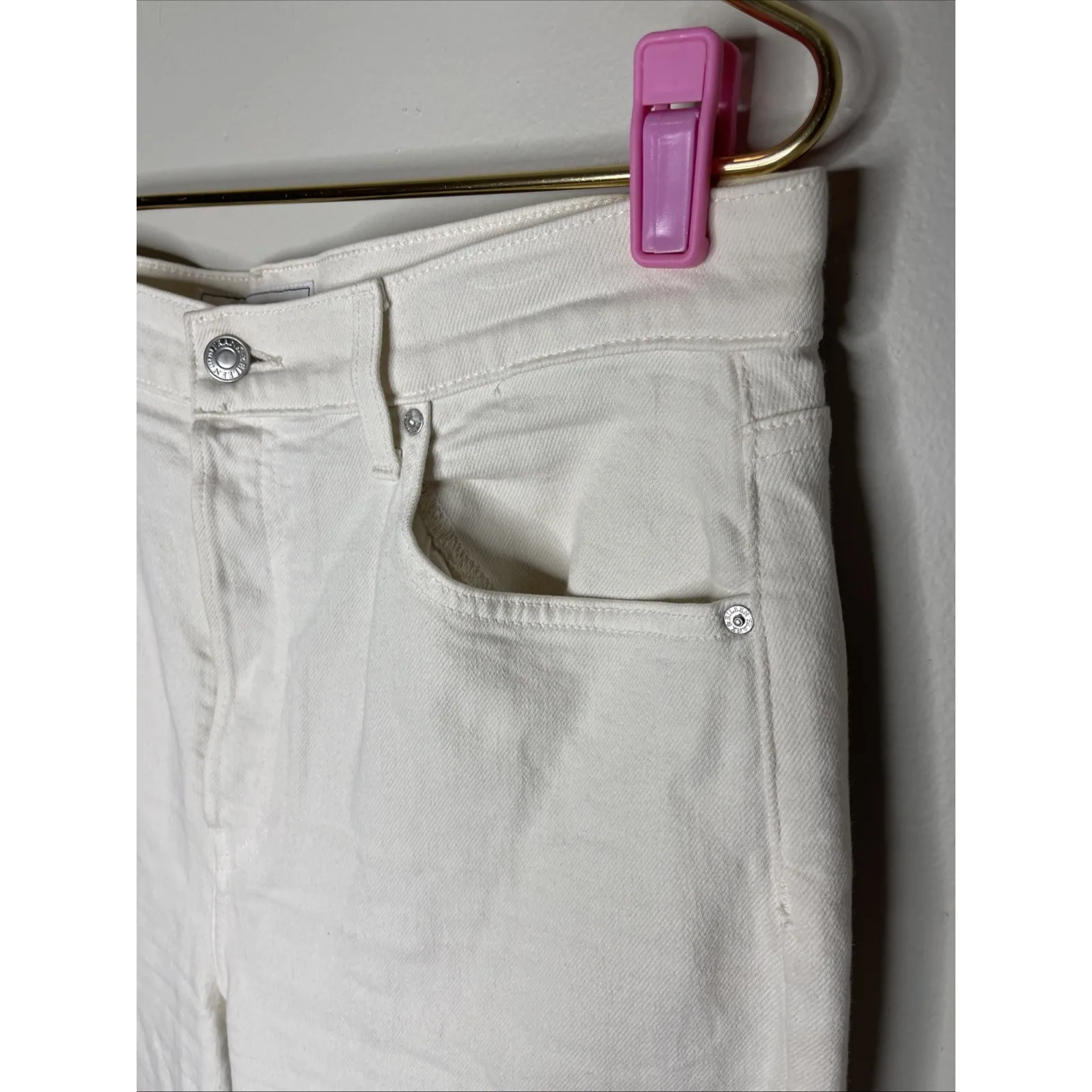 Frank & Eileen Monaghan Cream Italian Vintage Denim Sz 32 - Image 6