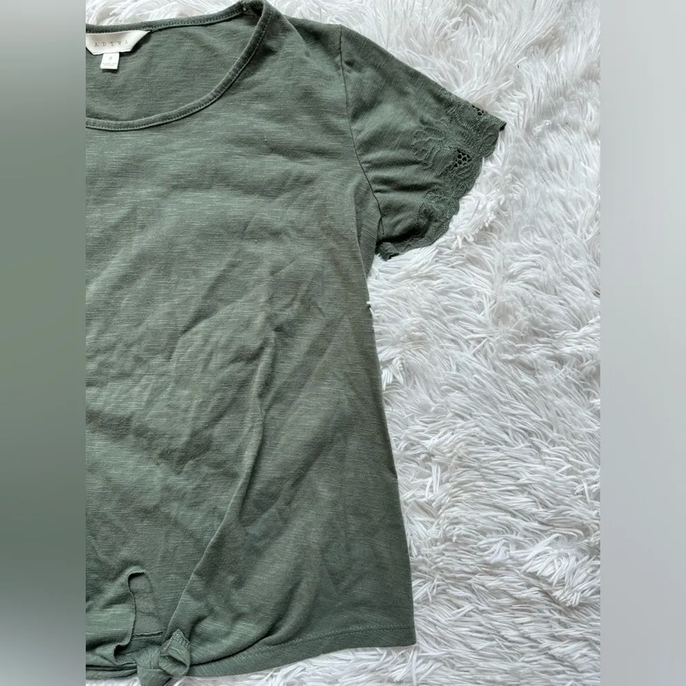 adiva green front tie shirt - Image 2