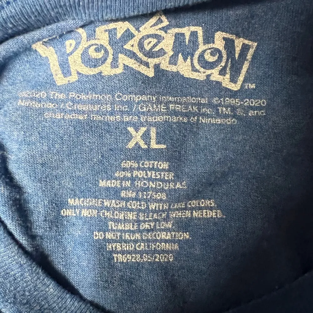 Pokemon Women's Blue T-Shirt Size XL Breathable Minimalist Stretch - Image 4