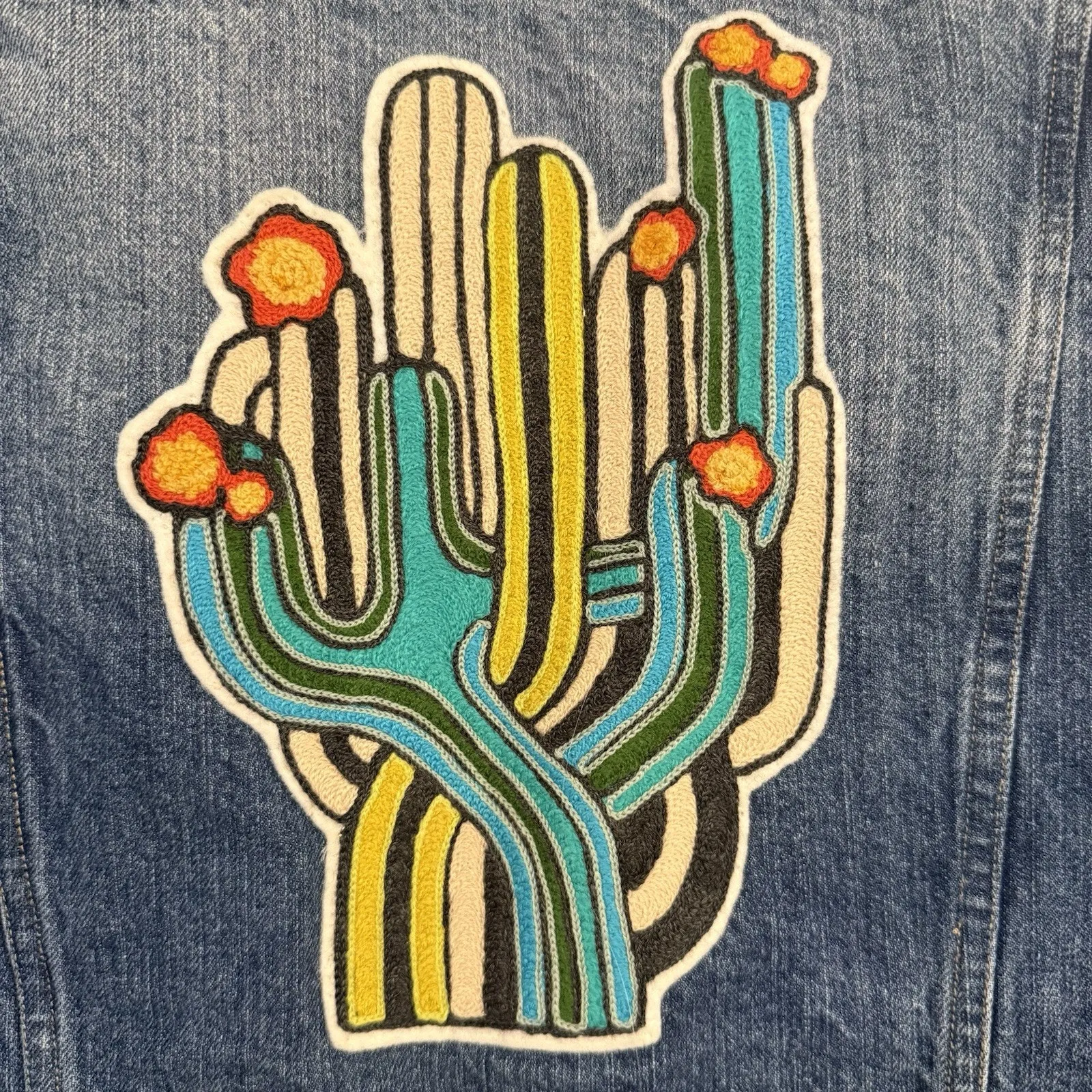 Rails Personalized Denim Jacket Small Blue Western Patches Cowboy Rodeo Cowgirl - Image 8