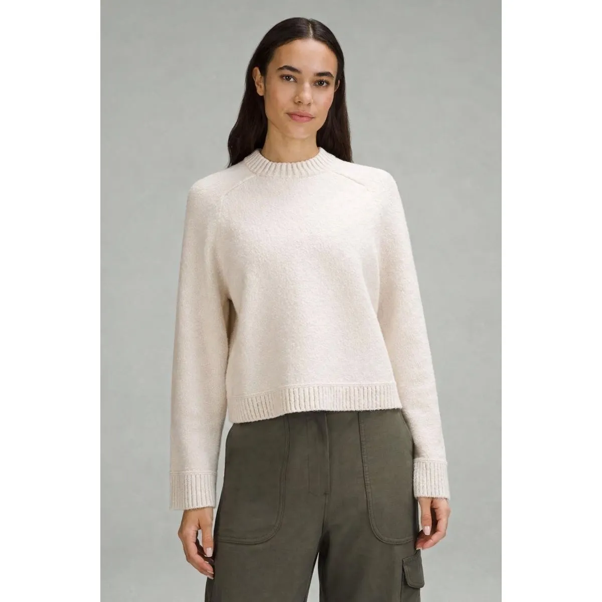 Lululemon Women's S Cream Knit Pullover Sweater Clean Chic - Image 2