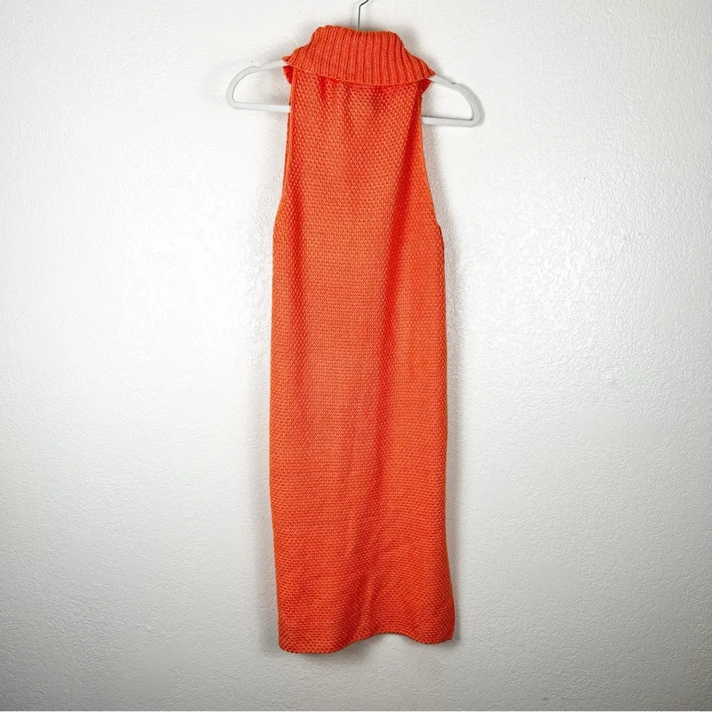 Sabo Skirt Orange Dani Skirt Turtleneck Sweater High Low Dress Size XS - Image 4
