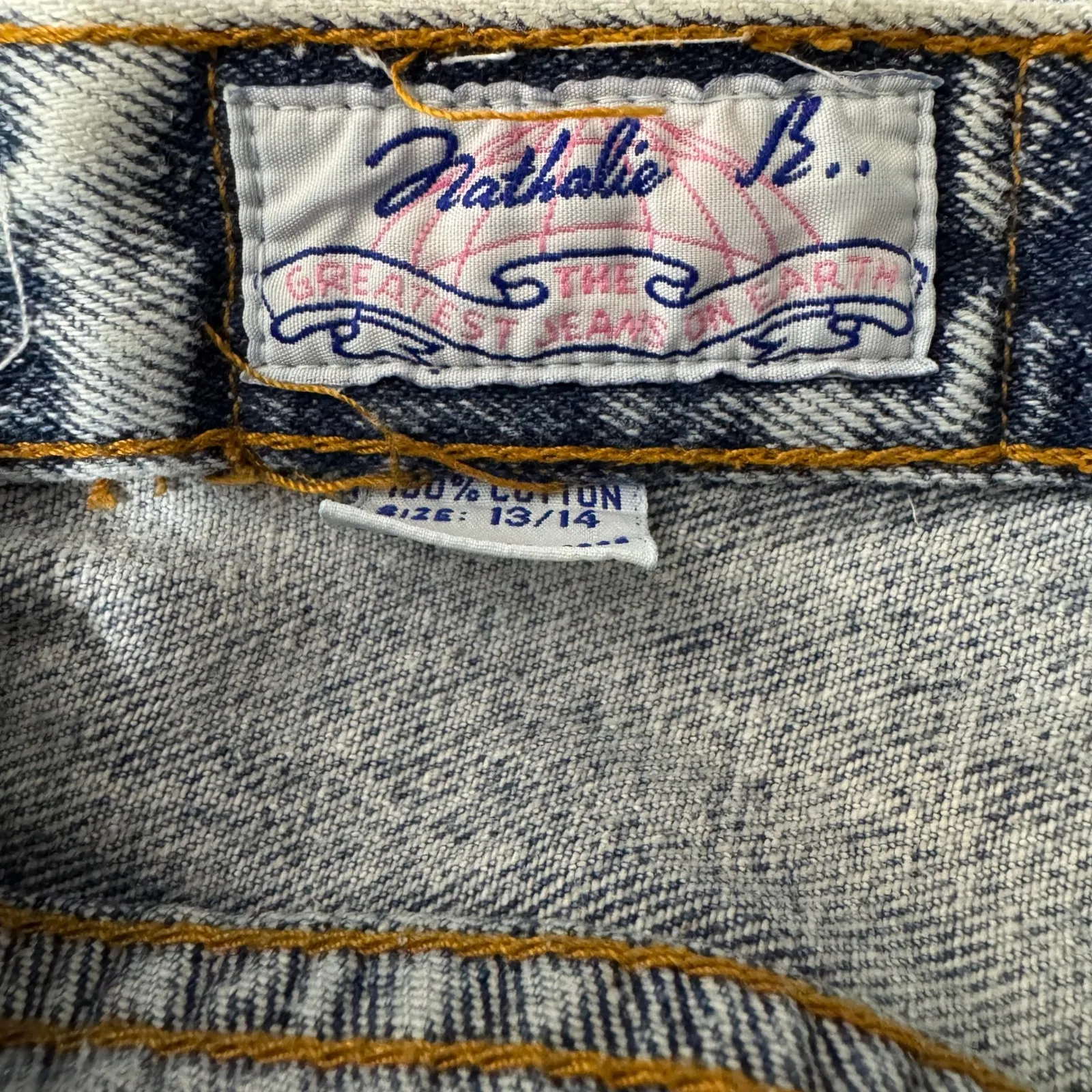 Nathalie B Womens Acid Wash Denim Jeans Distressed Ripped Jogger Cuff Size 13 Blue - Image 5