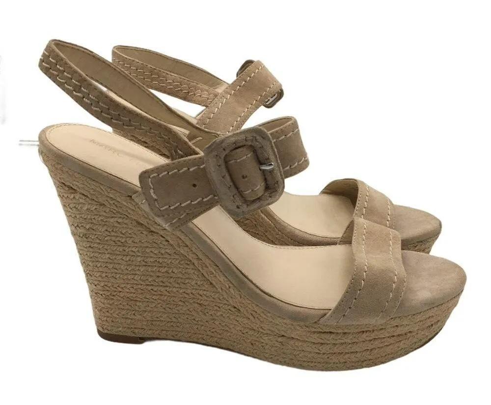 Marc Fisher Hipiee2 Suede Wedge Sandals - 9.5 - Image 3
