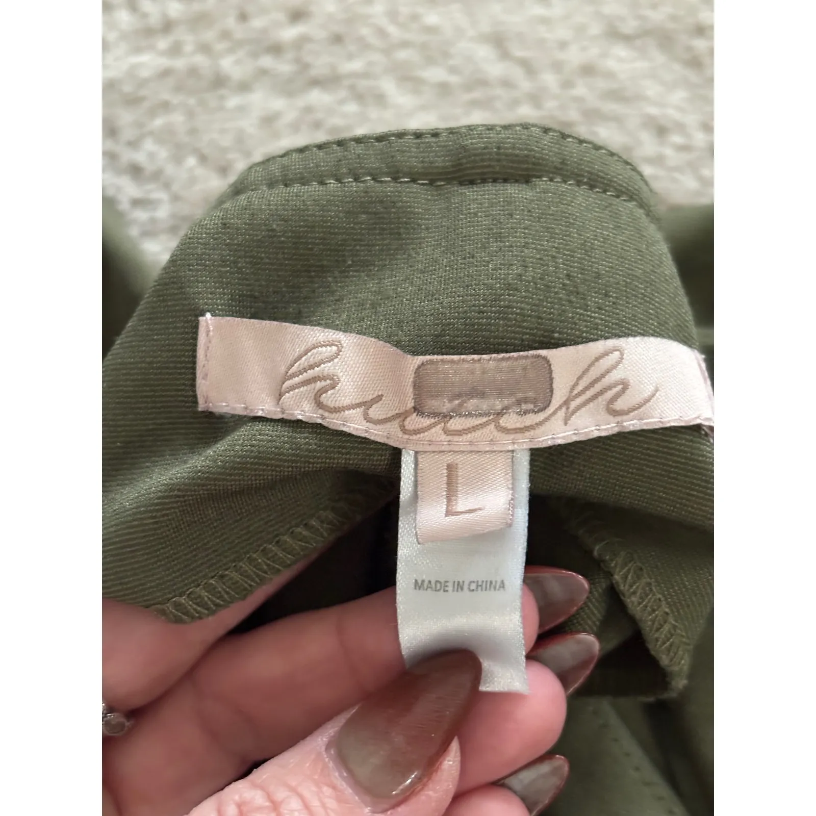 Hutch Olive Green Square Neck Long Sleeve Corset Top - Image 5