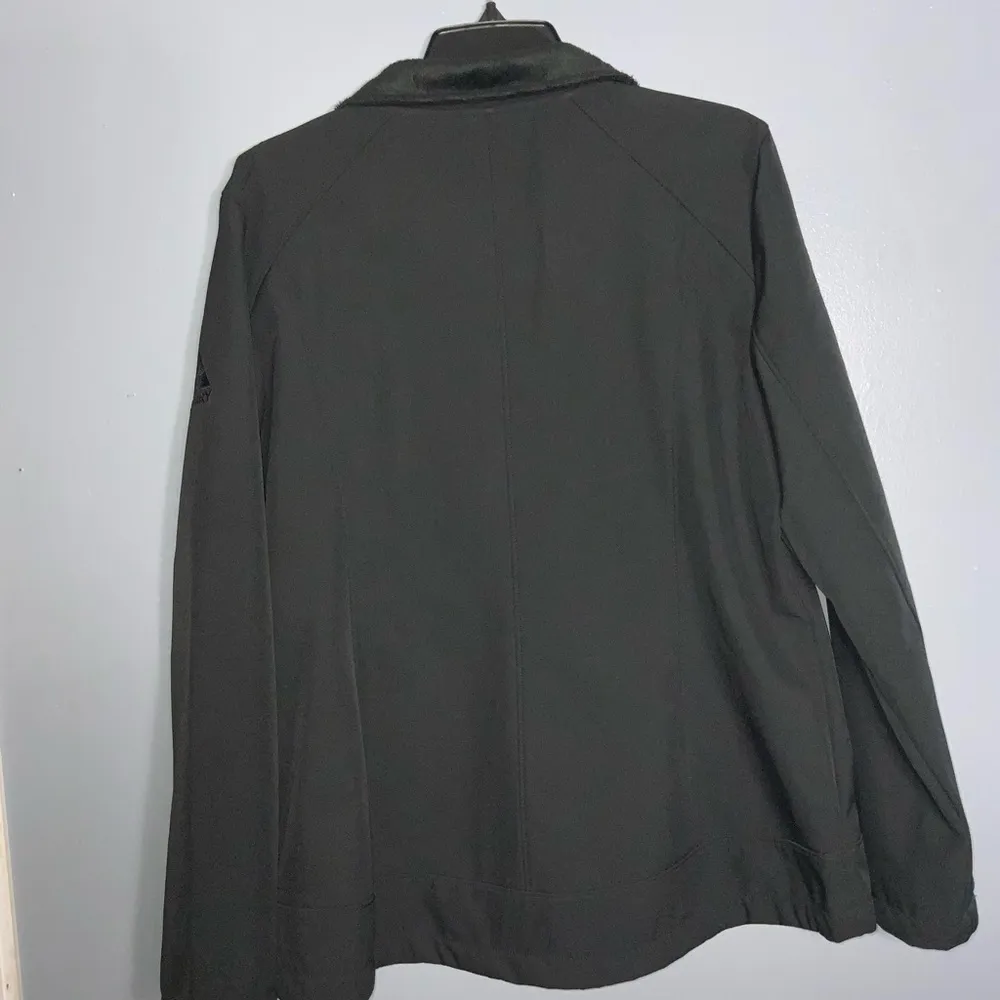 Gerry Lilly Black Fur Lined Zip Up Jacket Zipper Pockets Waterproof Large NWOT - Image 11