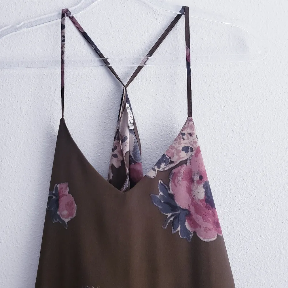 Free People Cascades Mini Floral Slip Racerback Dress - Image 3