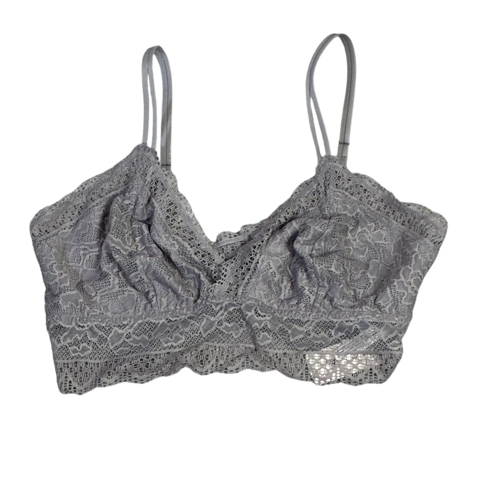 NWT Soma Embraceable Lace Bralette Womens L Smokey Taupe Romantic Coquette - Image 2