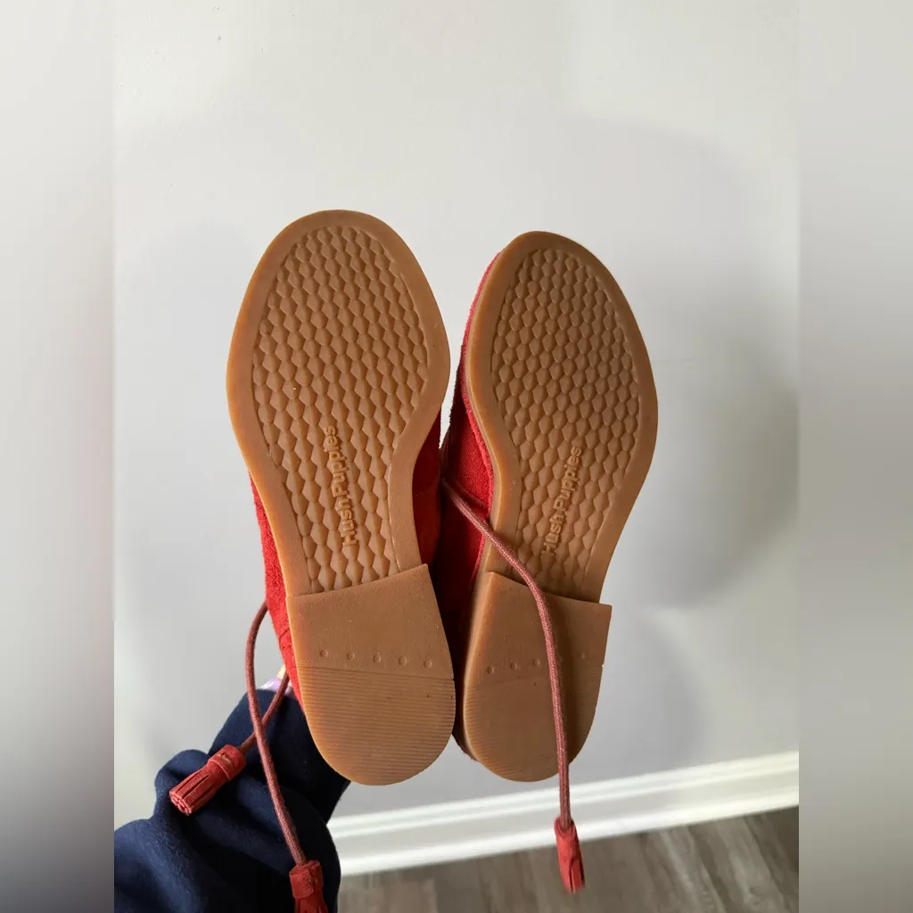 Hush Puppies Cyra Catelyn Suede Chukka Boots Booties Hippie Boho Rust Orange 7.5 - Image 11