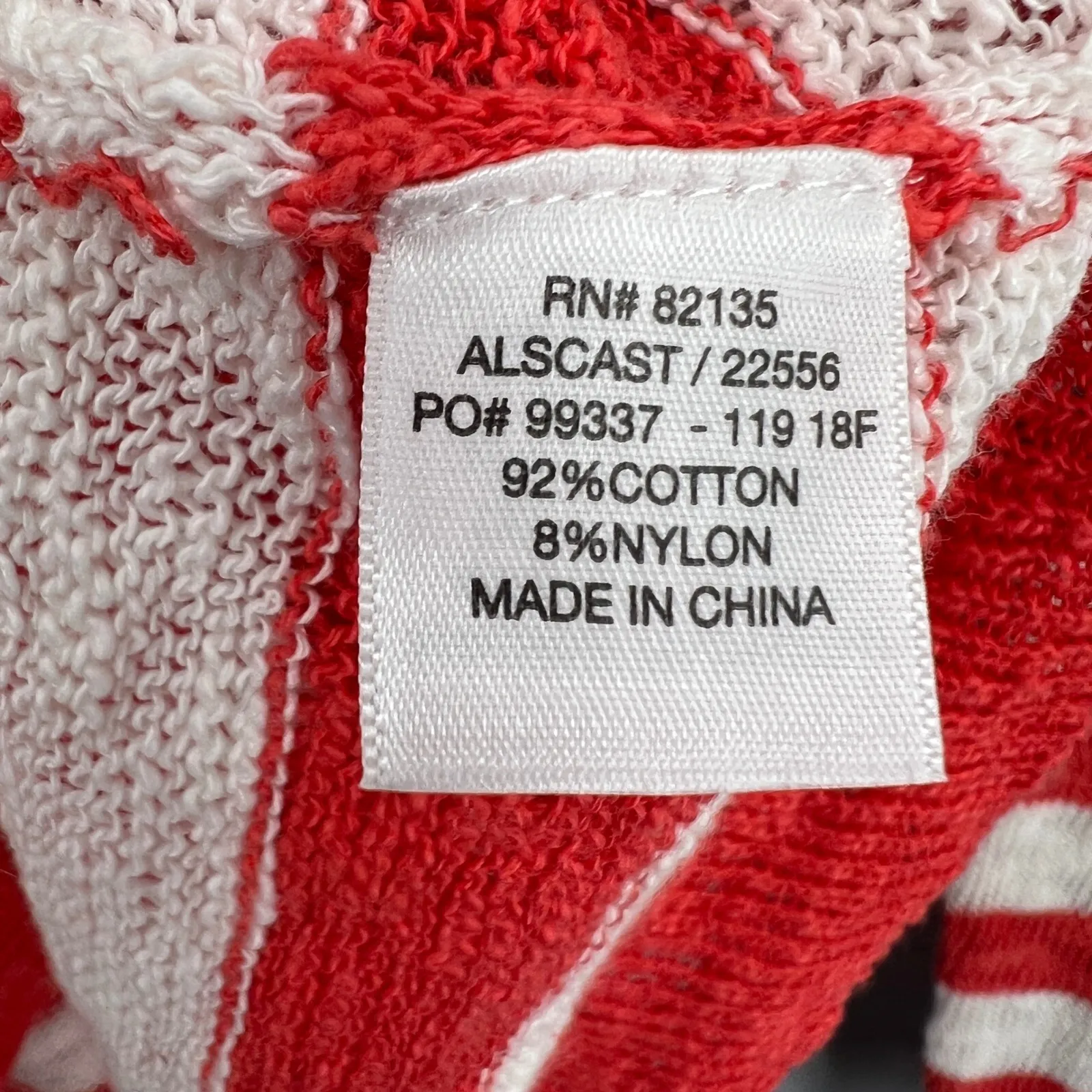 Fresh Produce Los Cabos Stripe Pullover Sweater Hoodie Red White NWT XS/S - Image 3