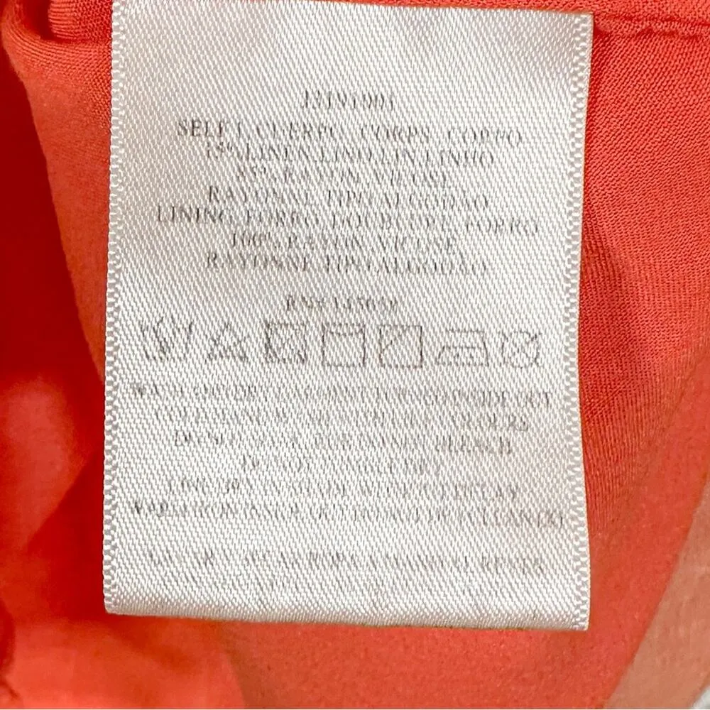 The Jetset Diaries TJD Heartbreaker Orange Linen Mini Dress, EUC, Medium - Image 9