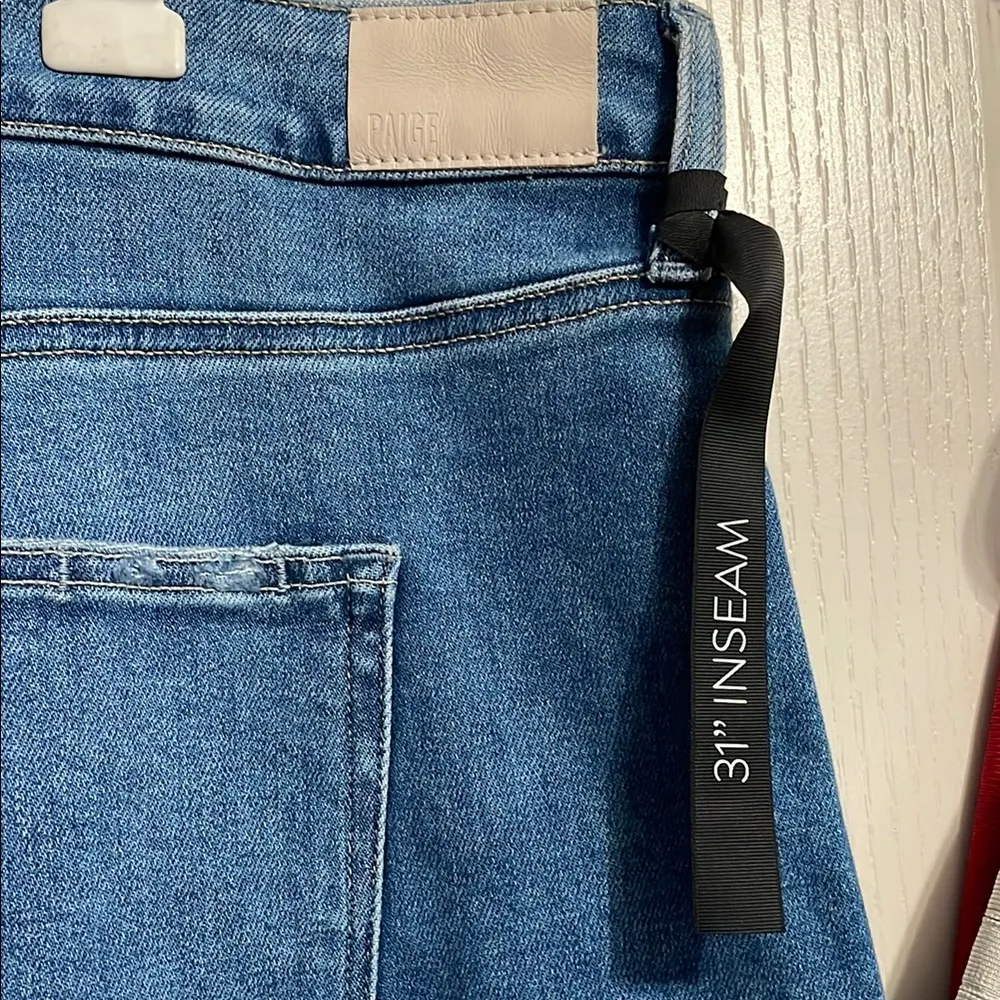 💖 NWT Paige Anessa High Rise Wide Leg Jean in Flamenco Distressed 31" - Image 4