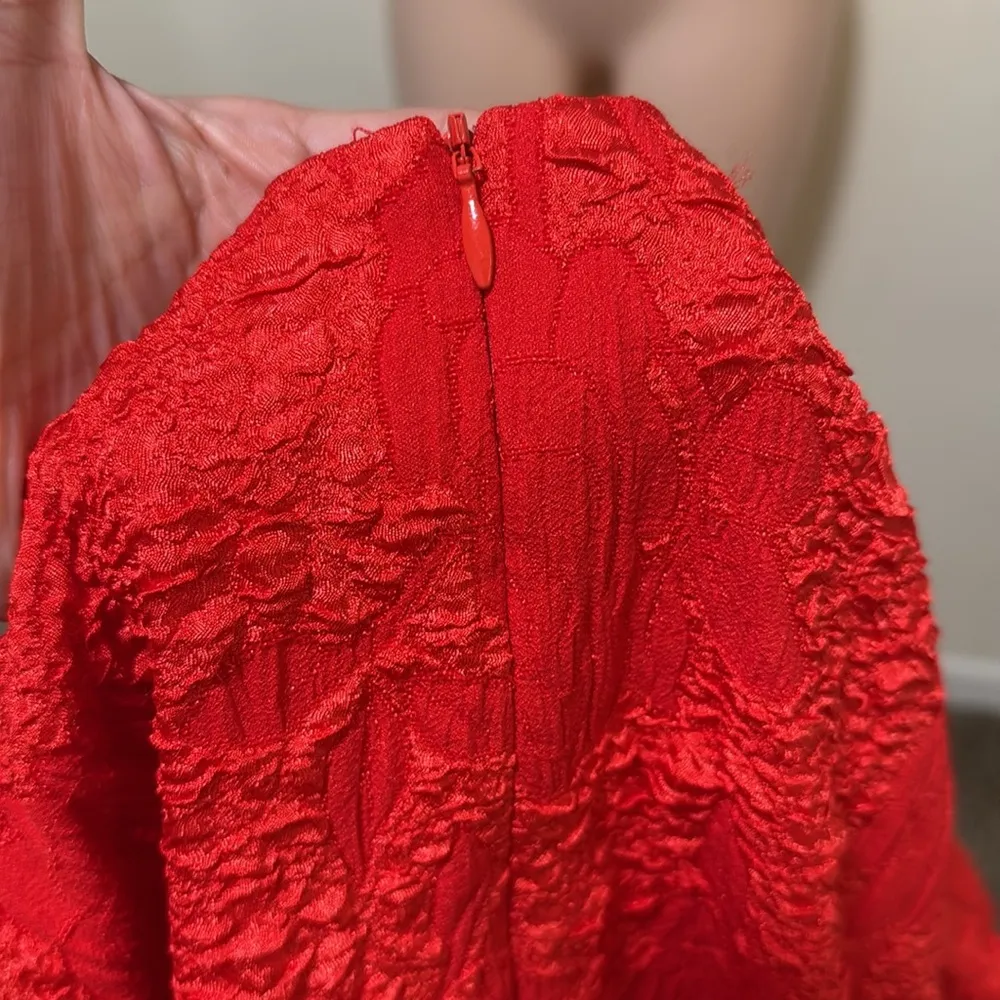 As IT MAY woman XXLarge orange red puff sleeve woman dress Saks website sold out Size XXL - Image 10