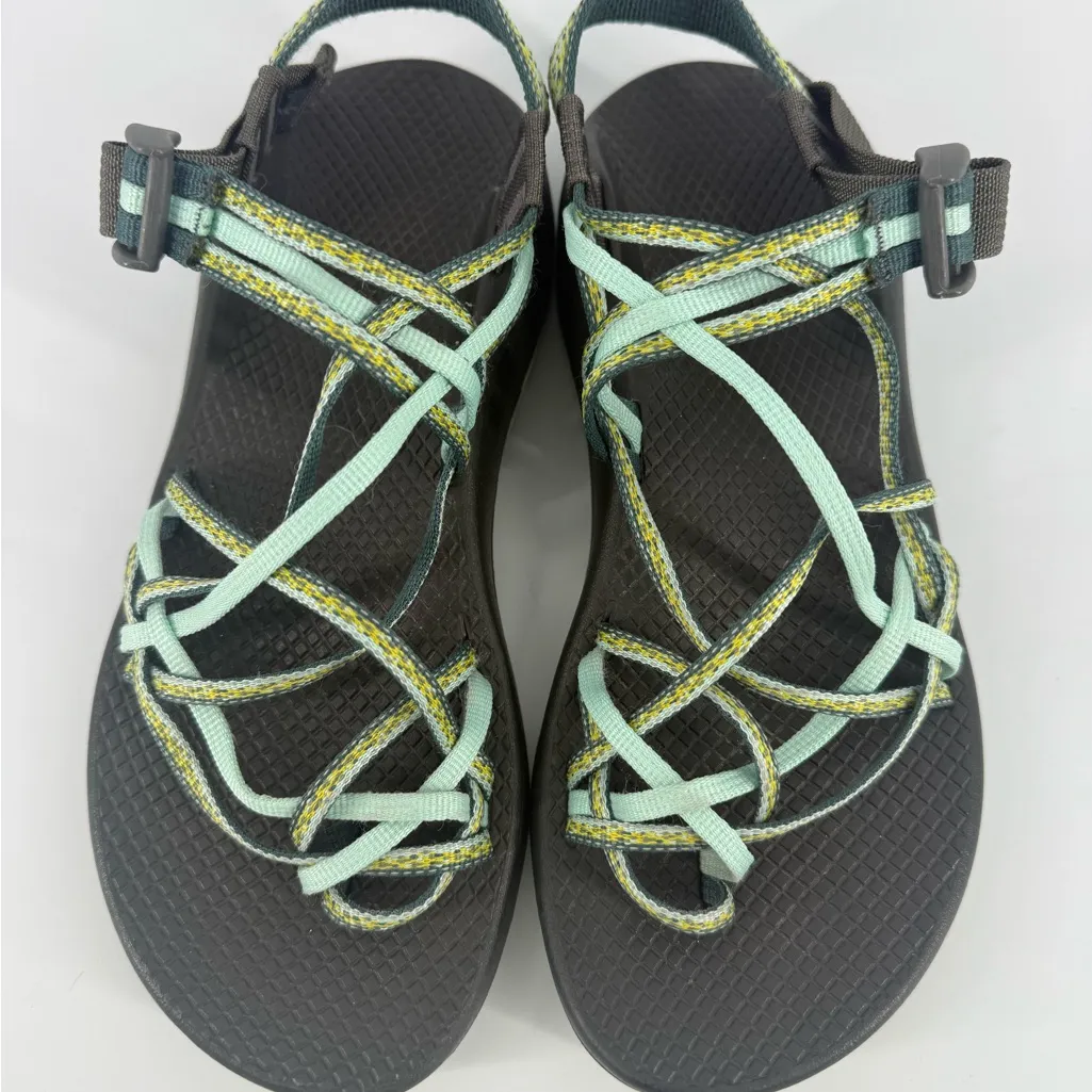 Chaco ZX/3 Classic Triple Strap Sport Sandals Shoes Teal Mint Green Women Size 9 - Image 10
