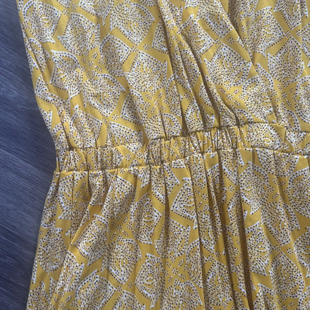 Maeve Yellow Midi Dress Medium Summer Dress Flowly Printed Casual - Image 7