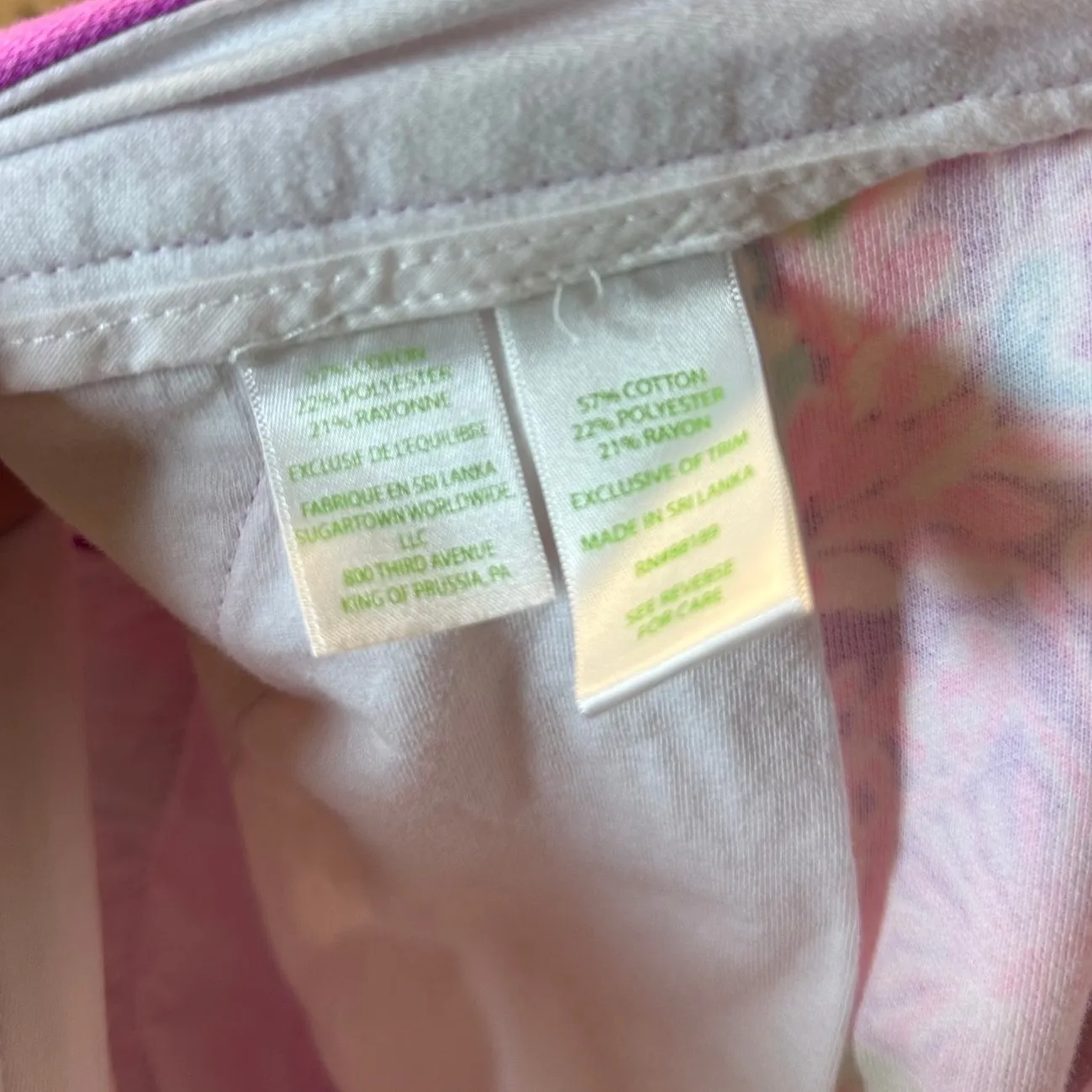 Lilly Pulitzer Women's Shorts Floral Print Scalloped Hem Pink Green Cotton Blend - Image 4