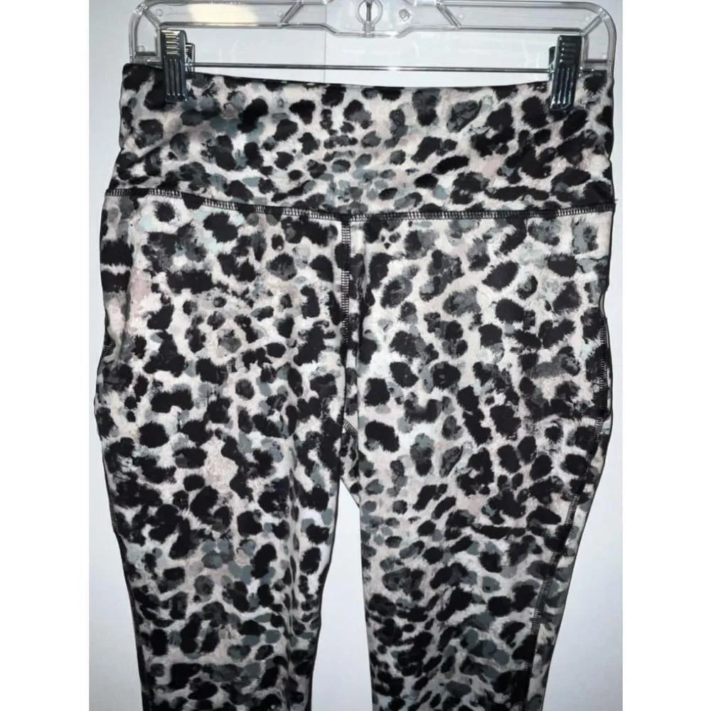 Zelos  Leopard Print Leggings Black Green Women’s Size M Medium - Image 2