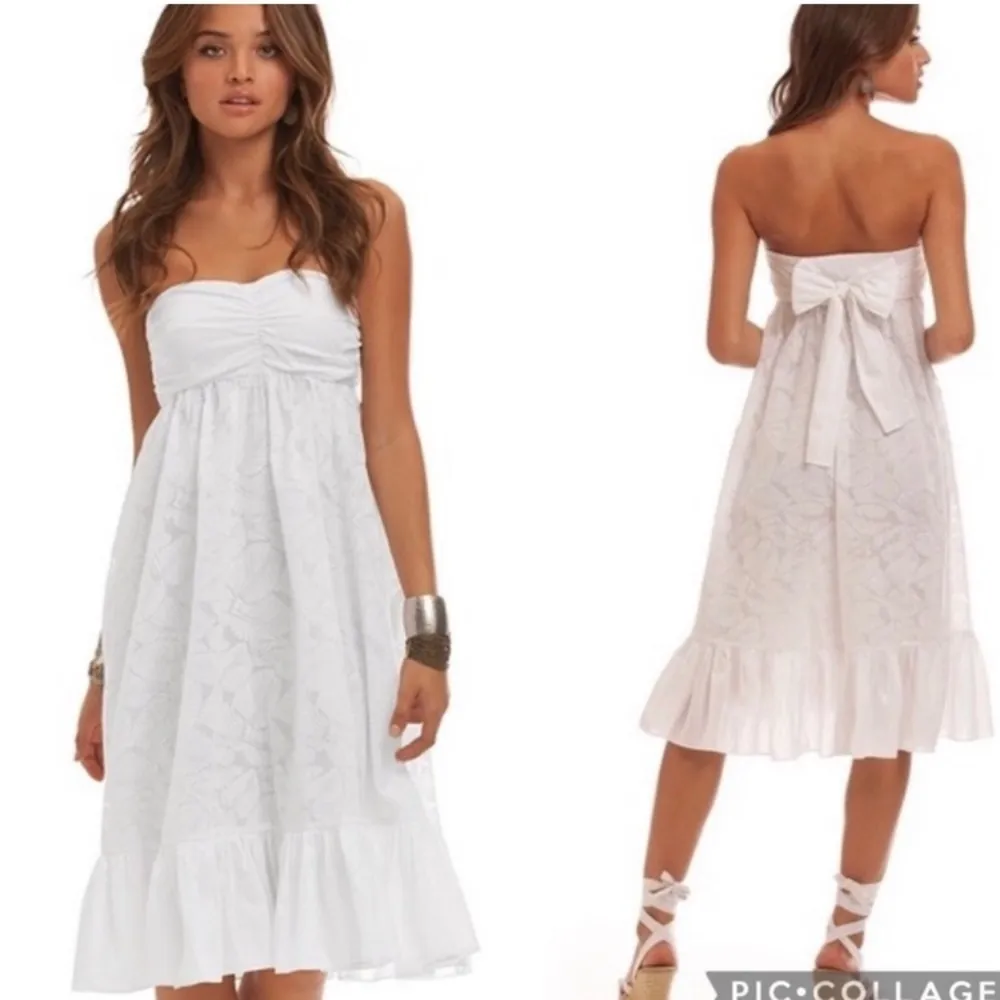 Island Company Ariel white strapless dress. Size Medium - Image 2