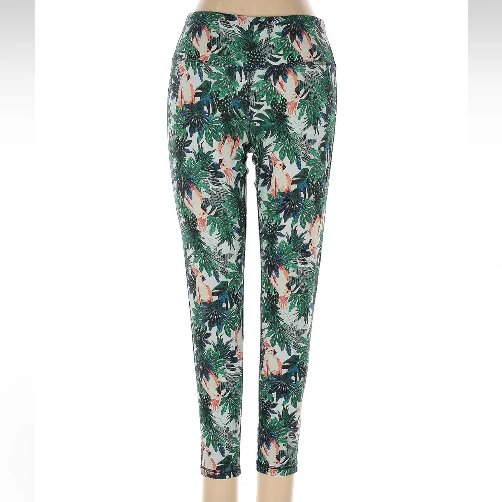 Sweaty Betty Yoga All Day Contour 7/8 Leggings Tropical Pineapple Parrot Size XS - Image 3