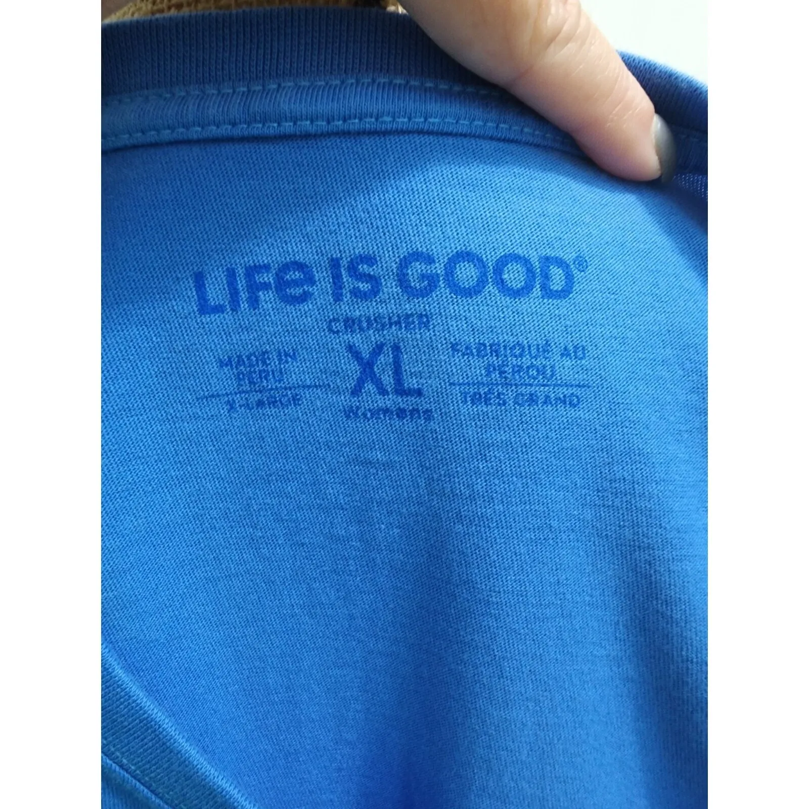 Life‎ is Good Graphic T-Shirt Ocean Is Magic Life Is Good Cropped Tee Blue Size - Image 4