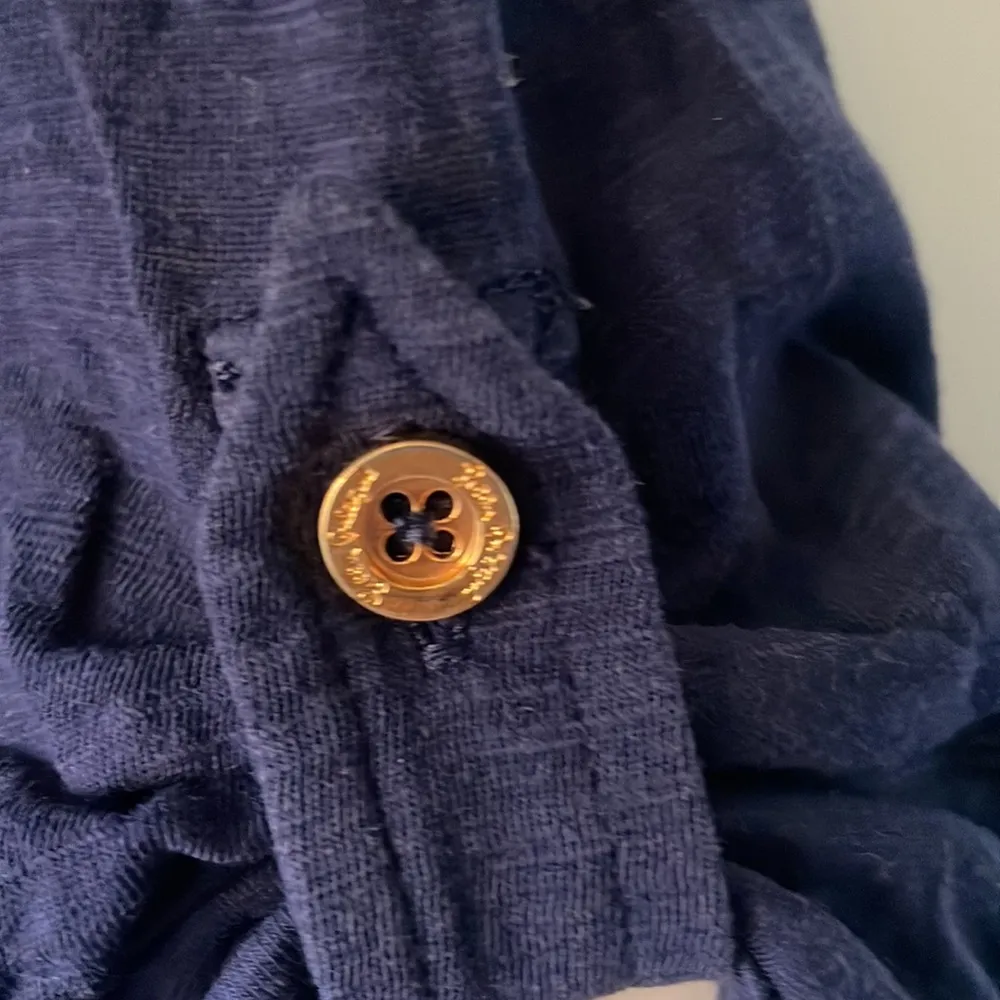 Lilly Pulitzer Navy 3/4 sleeve cotton shirt - Image 5