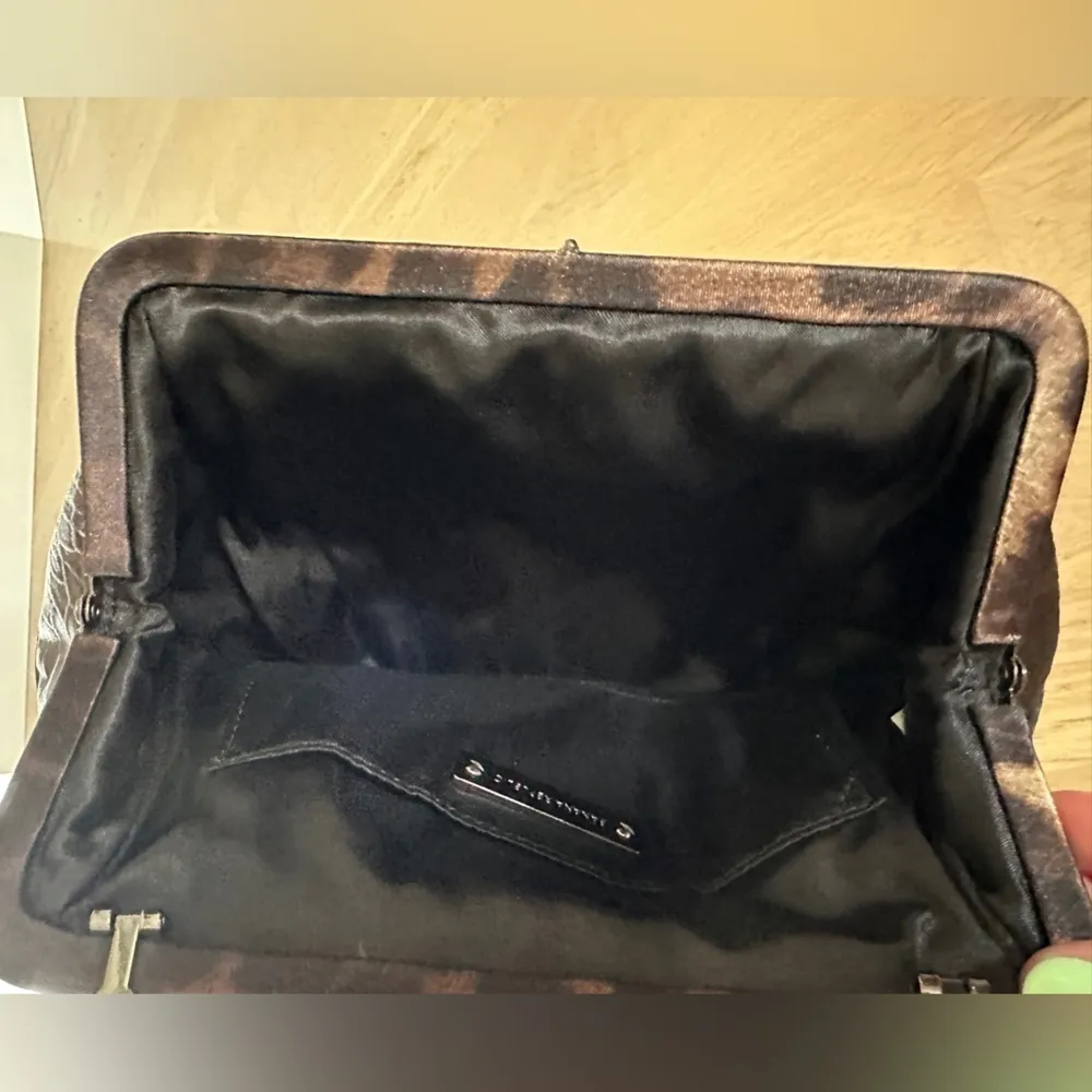 BANANA republic animal print jeweled clutch - Image 5