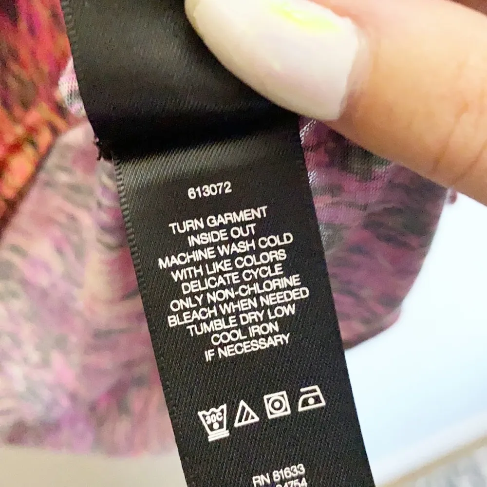 Kenneth Cole Patterned Colorful Cowl Neck Blouse - Image 9