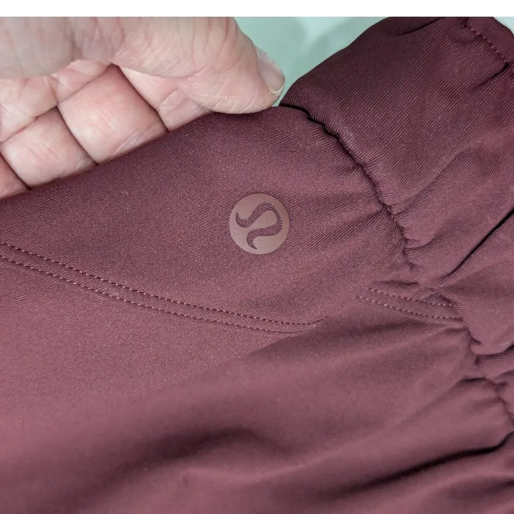 Lululemon Keep Moving Joggers Stretch Luxtreme High Rise Pants Red Merlot - Image 3