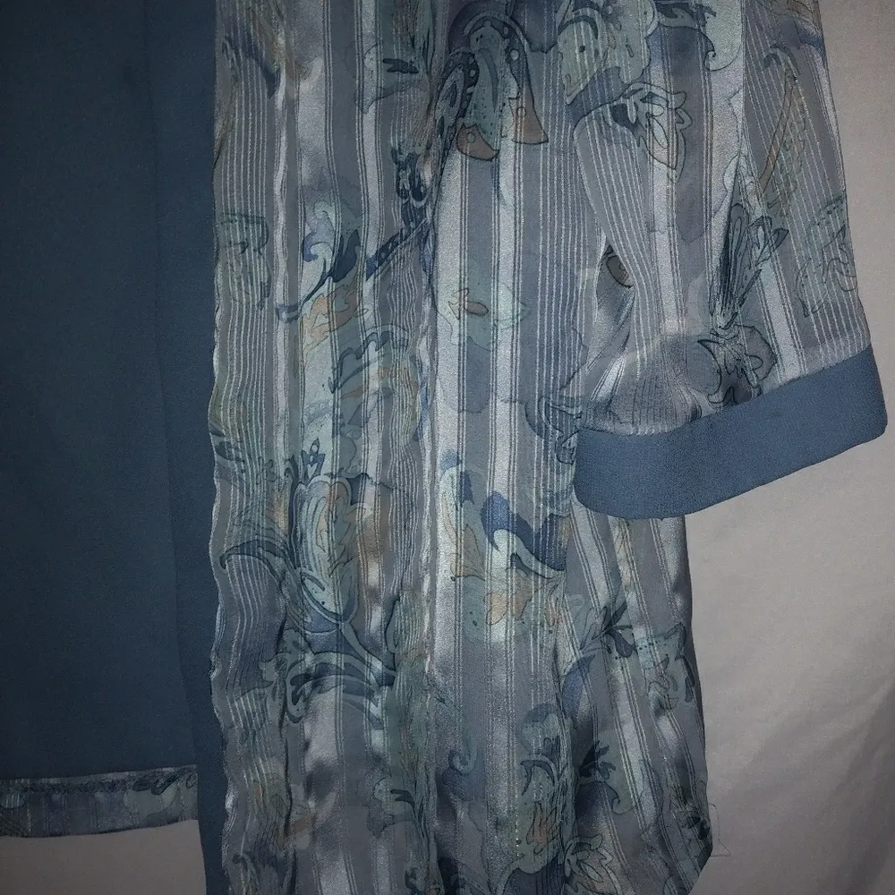 Dress Barn  20W Blue Shell Jacket Top Set Plus - Image 2