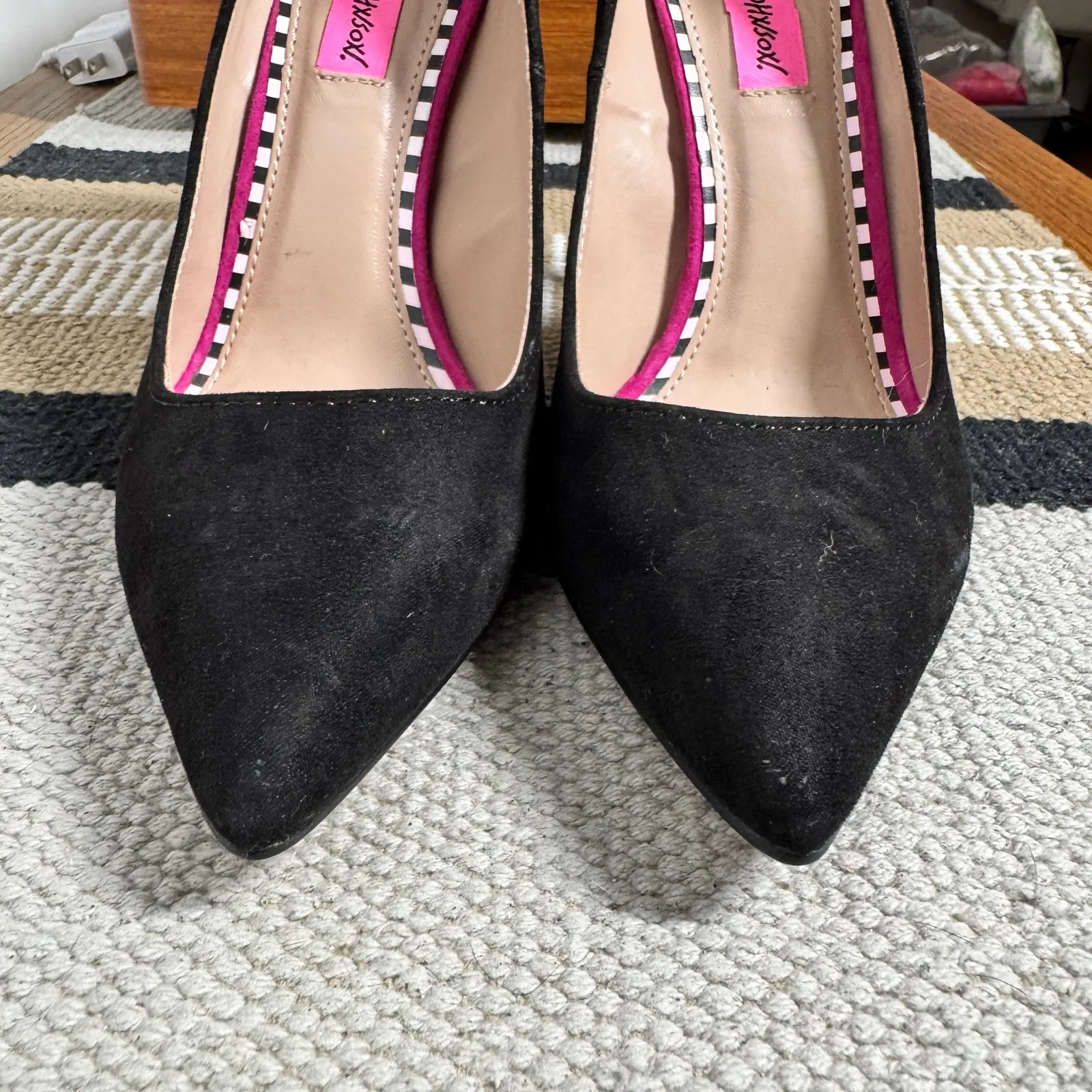 Betsy Johnson Harbur Ruffle Heel Women Black Purple Holiday Dark Romantic Prep - Image 3