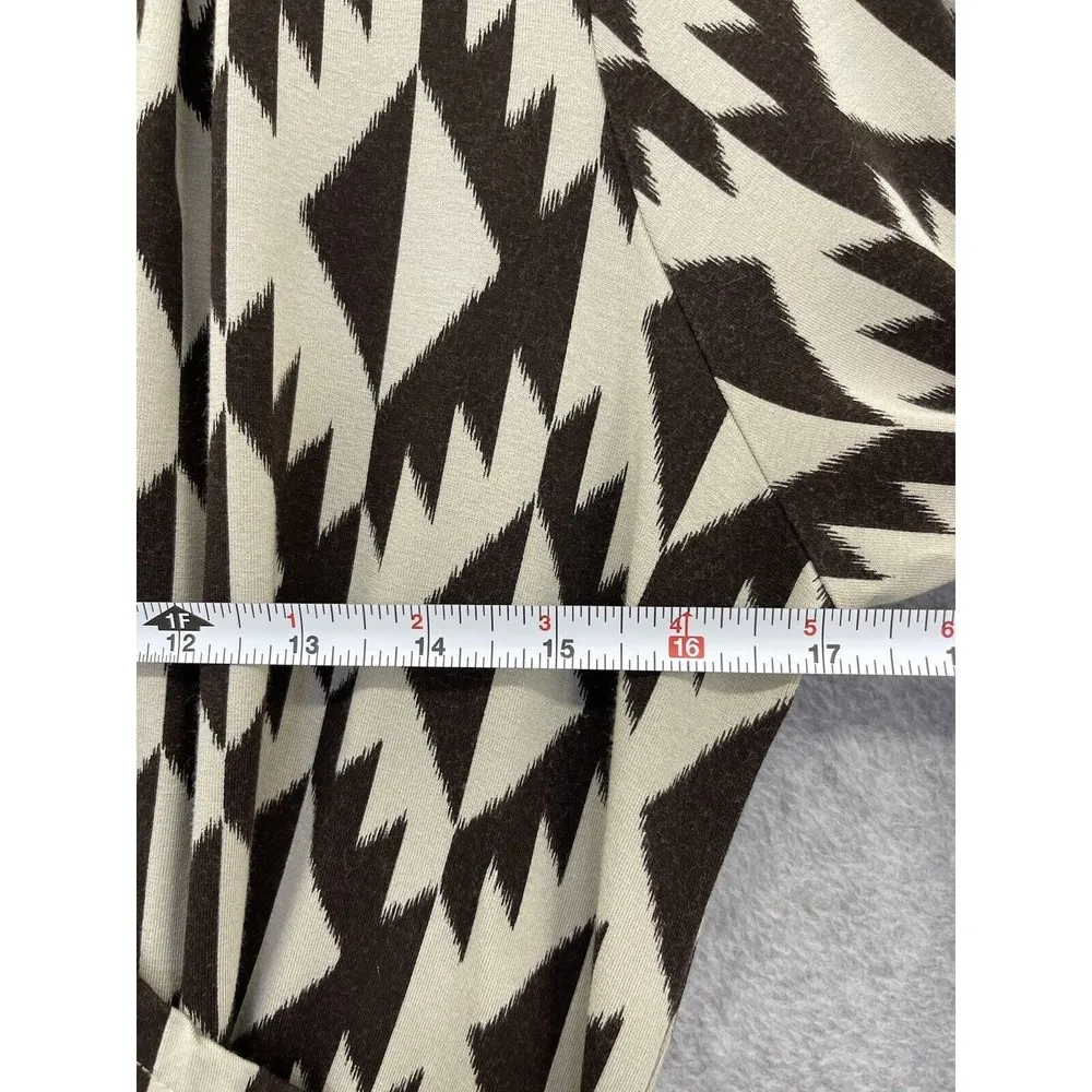 J.Jill Women's Dress Surplice Front Long Sleeve Brown Size Small Wearever - Image 8