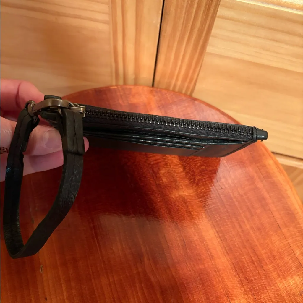 Black Leather Wristlet Card Holder - Image 7