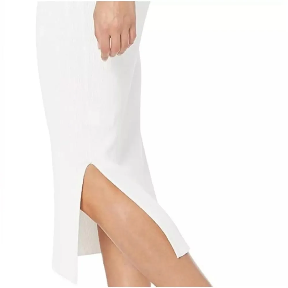 The drop form fitting Yasmin midi dress White - Image 2