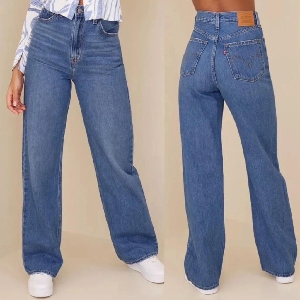 Levi’s Premium High Loose Wide Leg Jeans - Are You Ready Medium Wash Blue ‘90s - Image 10