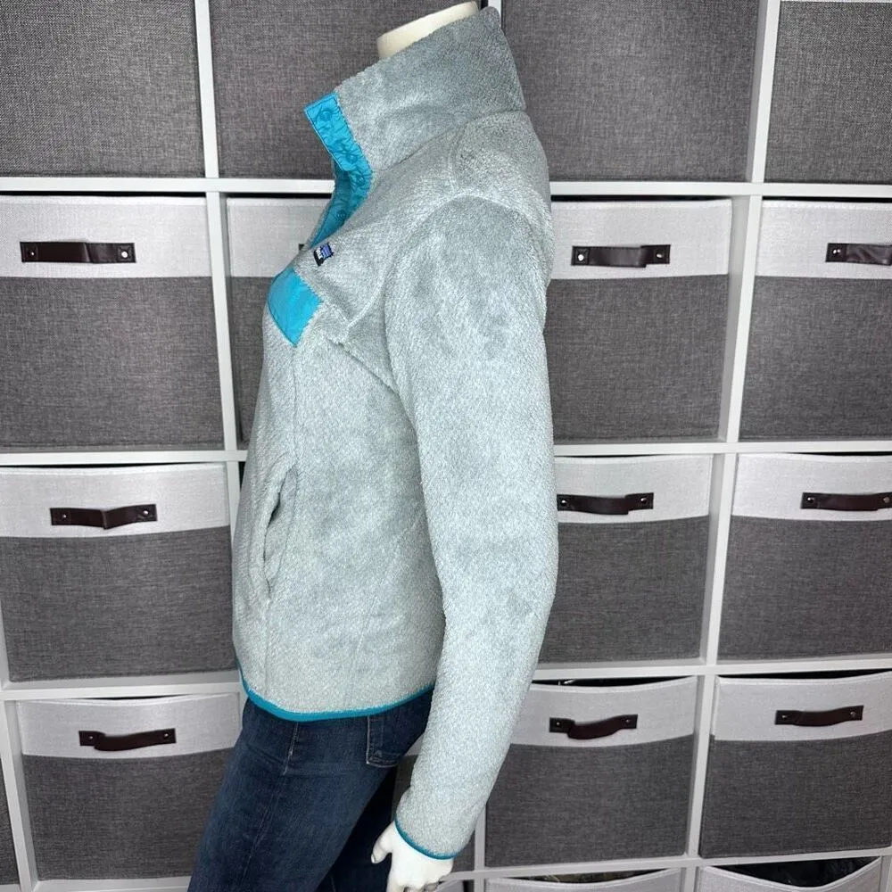 Patagonia  Re-Tool Snap T Fleece Pullover Gray Teal Quarter Snap Kangaroo Pocket - Image 10