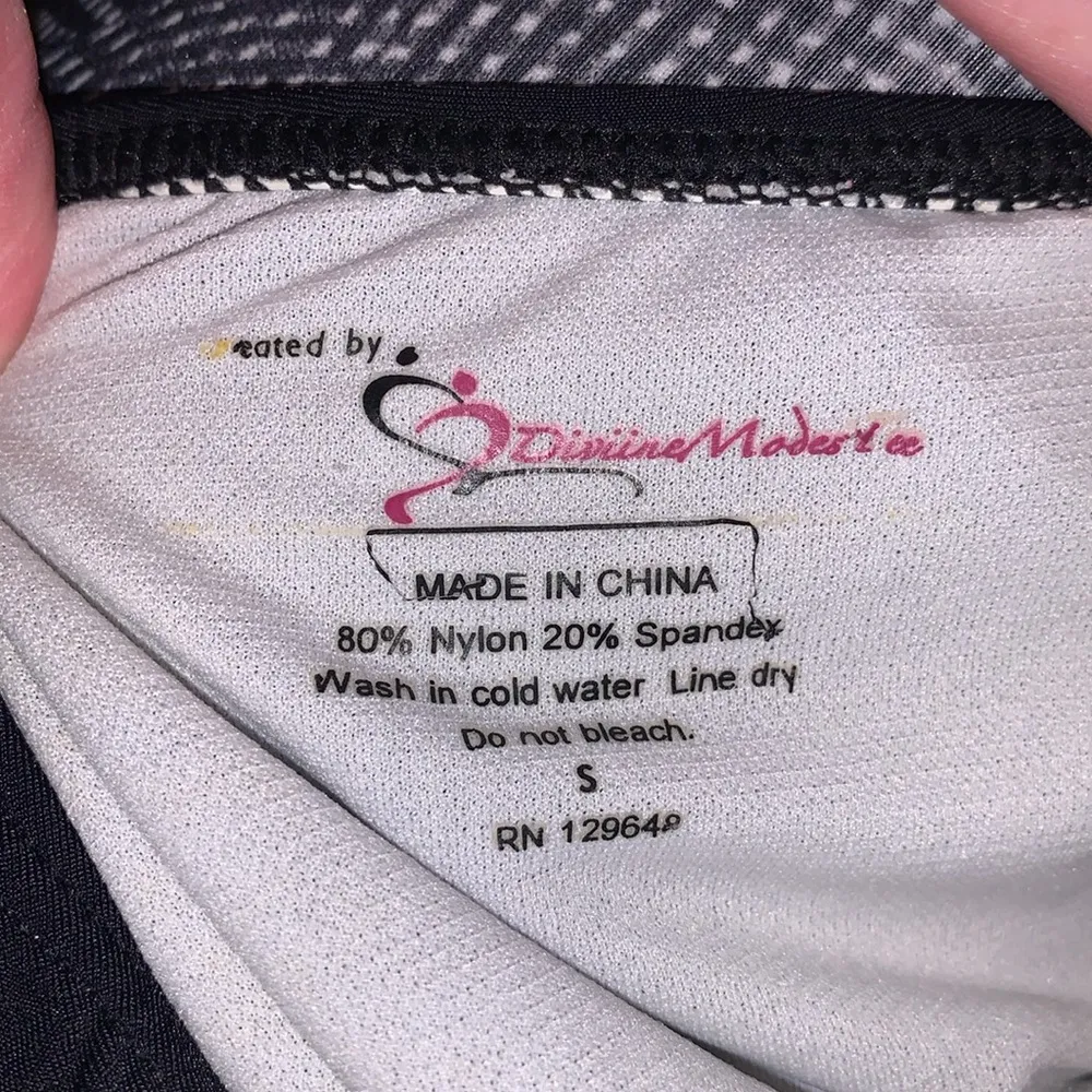 Diviine Modestee black ruffle tankini swimsuit top - Image 7