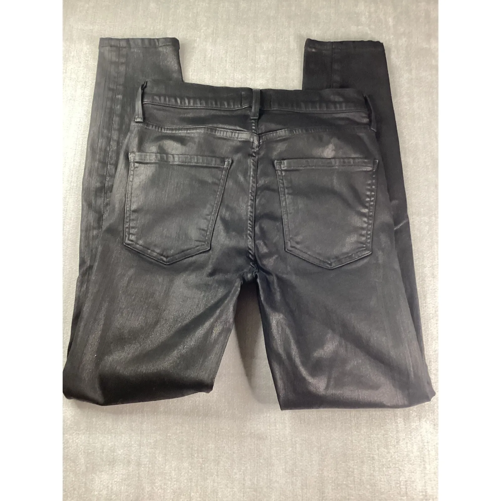 AGOLDE Womens Black Coated Skinny Jeans Pants Size 27 - Image 5
